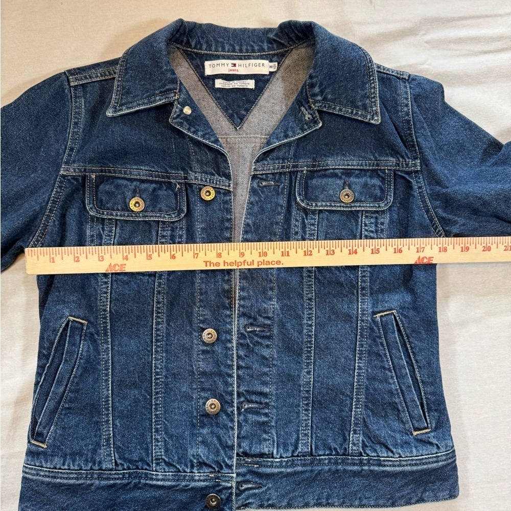 Tommy Hilfiger Dark Blue Classic Denim Jean Jacket - Picture 5 of 8